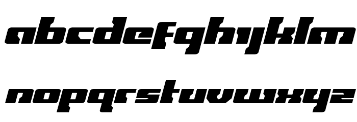 Big Blue Bug Italic Font LOWERCASE