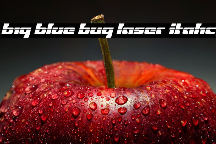 Big Blue Bug Laser Italic Example 1