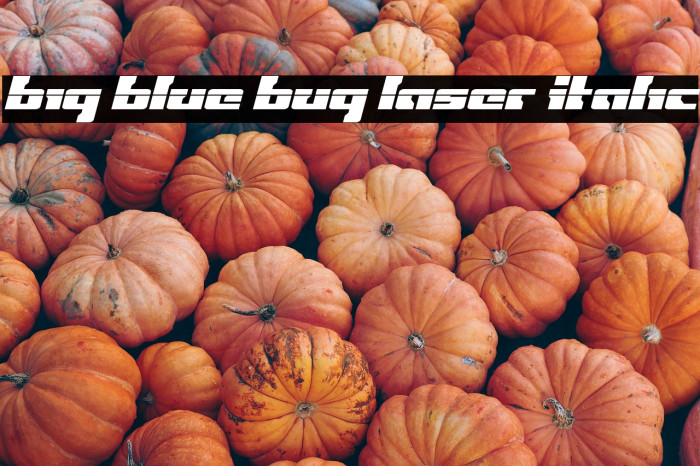 Big Blue Bug Laser Italic Example 2