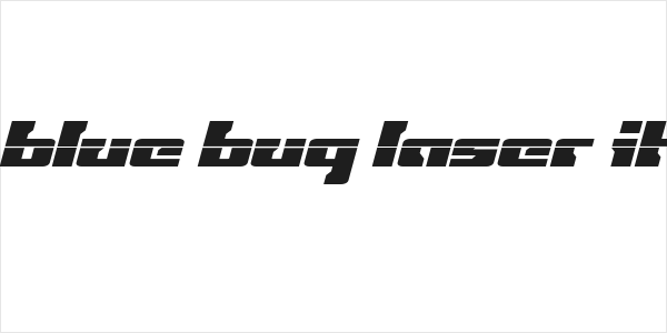 Big Blue Bug Laser Italic Logo