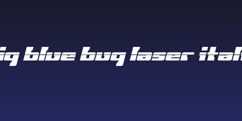 Big Blue Bug Laser Italic Social Header