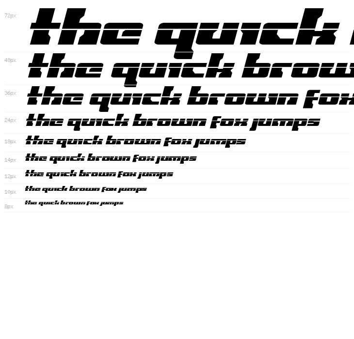 Big Blue Bug Laser Italic Waterfall