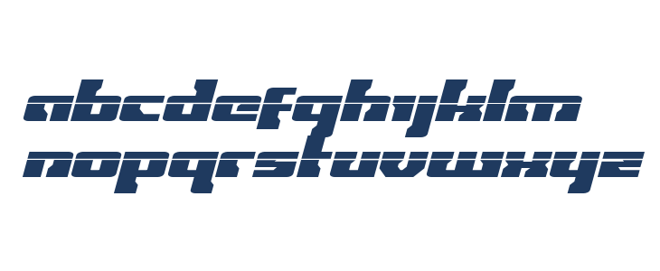 Big Blue Bug Laser Italic Lowercase