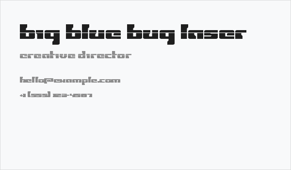 Big Blue Bug Laser Business Card