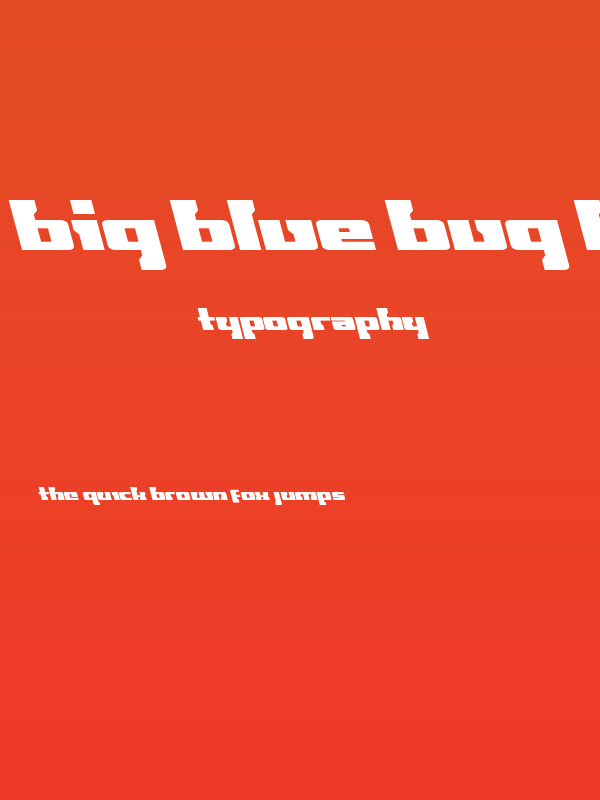 Big Blue Bug Leftalic Poster