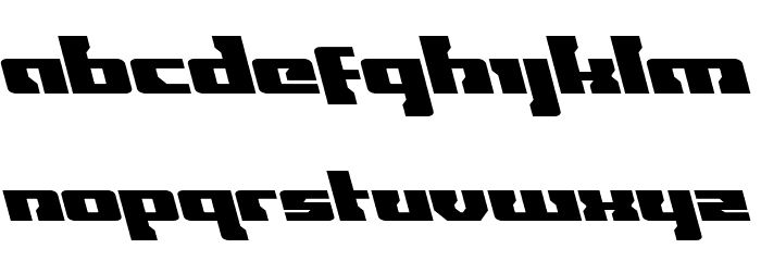 Big Blue Bug Leftalic Font LOWERCASE