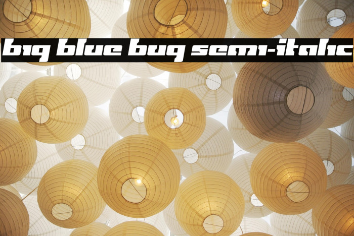 Big Blue Bug Semi-Italic Example 2