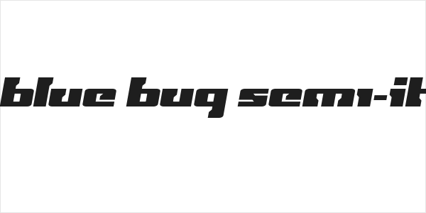 Big Blue Bug Semi-Italic Logo
