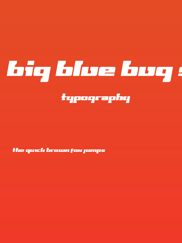 Big Blue Bug Semi-Italic Poster