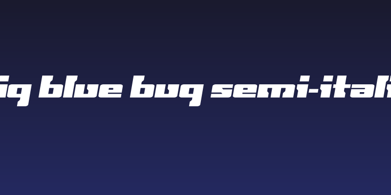 Big Blue Bug Semi-Italic Social Header