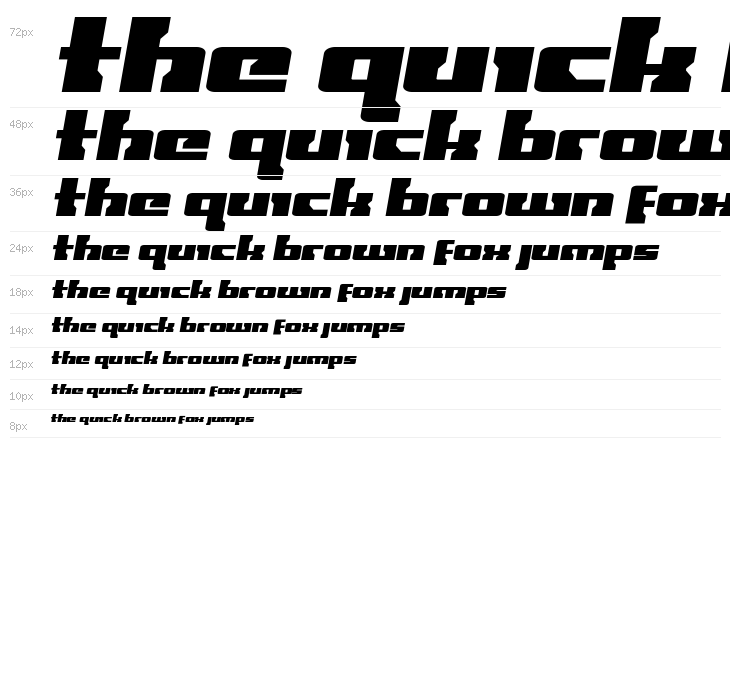 Big Blue Bug Semi-Italic Waterfall