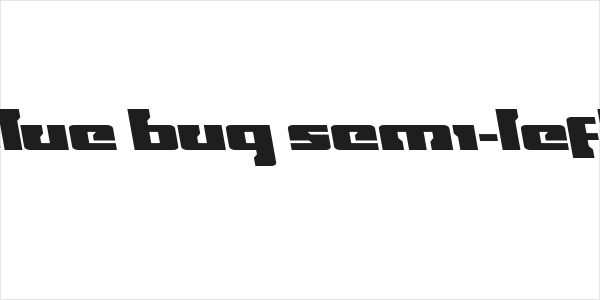 Big Blue Bug Semi-Leftalic Logo