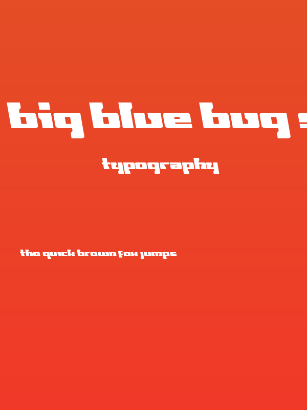 Big Blue Bug Semi-Leftalic Poster