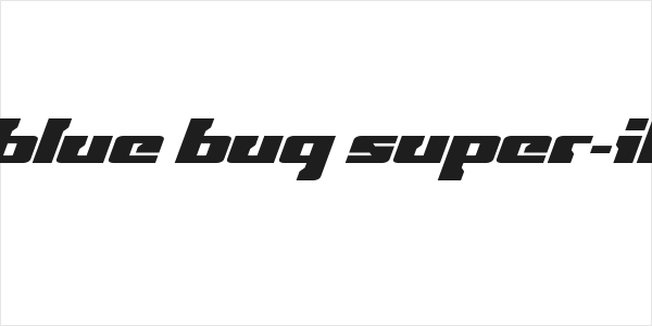 Big Blue Bug Super-Italic Logo