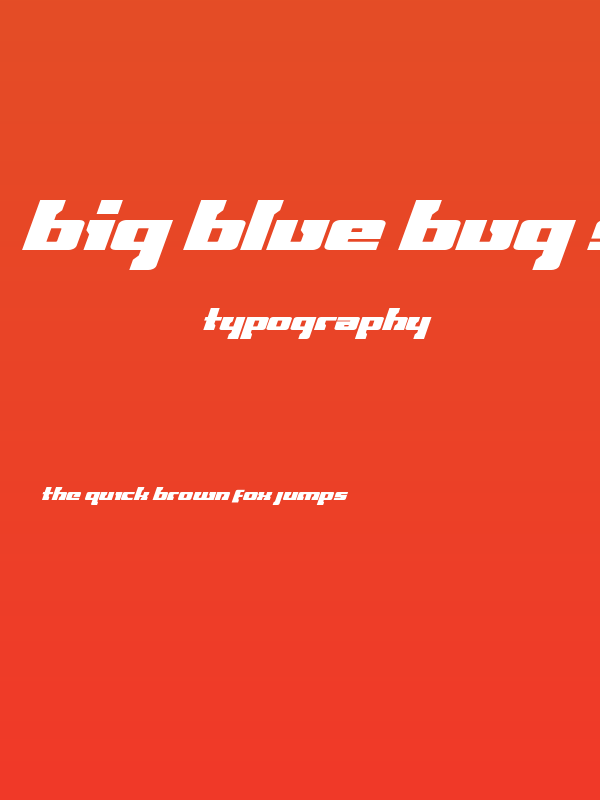 Big Blue Bug Super-Italic Poster