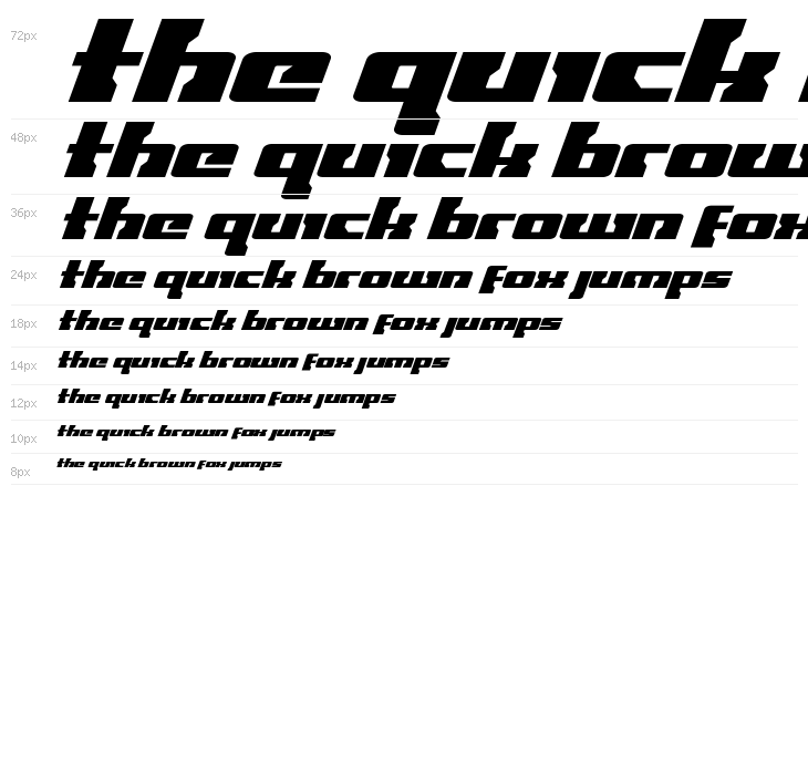 Big Blue Bug Super-Italic Waterfall