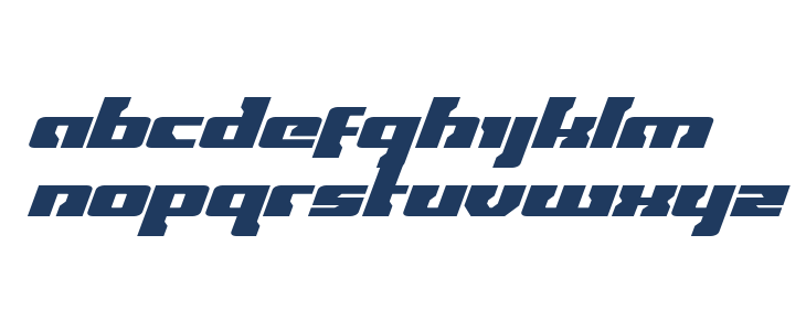 Big Blue Bug Super-Italic Lowercase