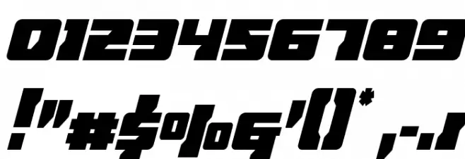 Big Blue Bug Thin Italic Font OTHER CHARS