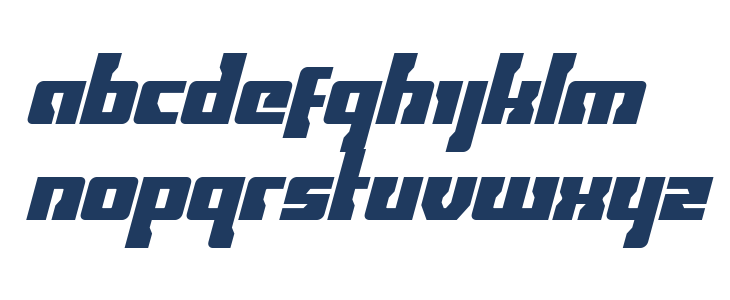 Big Blue Bug Thin Italic Lowercase