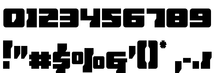 Big Blue Bug Thin Font OTHER CHARS