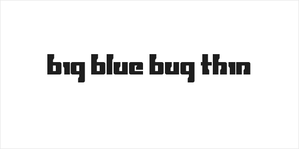 Big Blue Bug Thin Logo