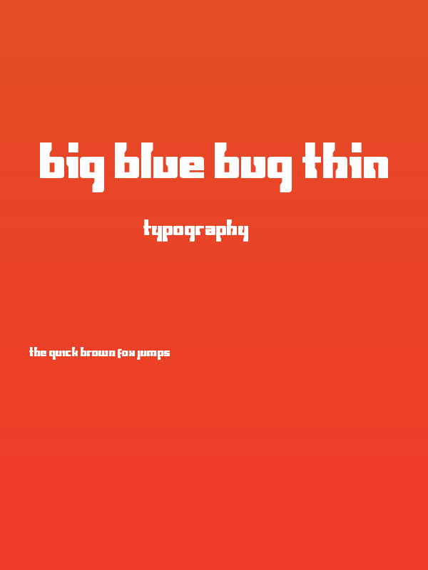Big Blue Bug Thin Poster