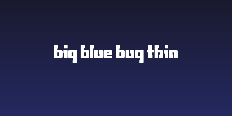 Big Blue Bug Thin Social Header