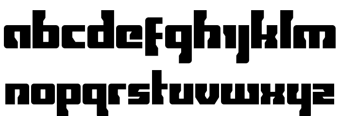 Big Blue Bug Thin Font LOWERCASE