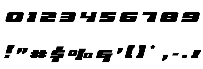 Big Blue Bug Title Italic Font OTHER CHARS