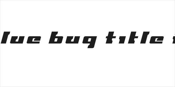 Big Blue Bug Title Italic Logo
