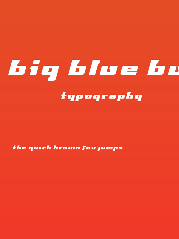 Big Blue Bug Title Italic Poster