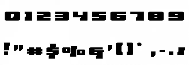 Big Blue Bug Title Font OTHER CHARS