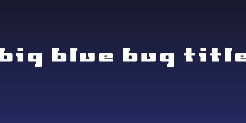 Big Blue Bug Title Social Header