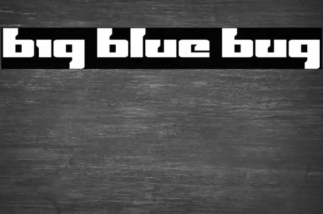 Big Blue Bug Font examples