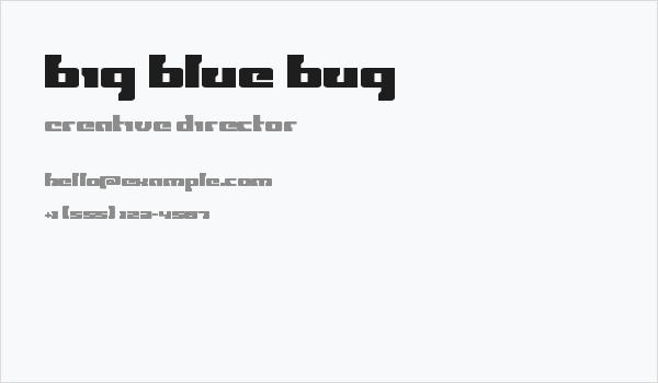 Big Blue Bug Business Card