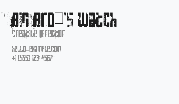 Big Bro's Watch Business Card