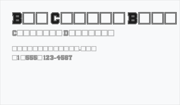 Big Campus Bold Business Card