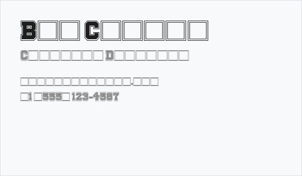 Big Campus Business Card