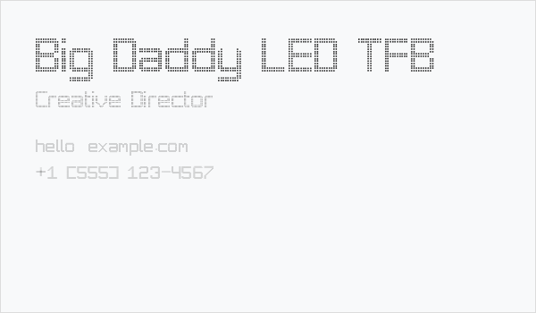 Big Daddy LED TFB Business Card