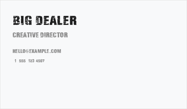 Big Dealer Business Card