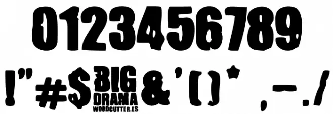 Big Drama Font OTHER CHARS