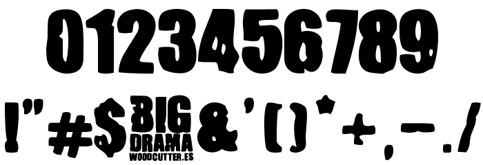 Big Drama Font OTHER CHARS