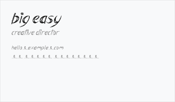 Big Easy Business Card