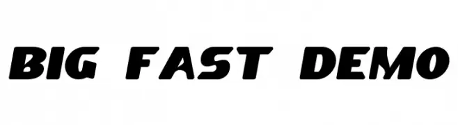 Big Fast Demo  تنزيل الخطوط