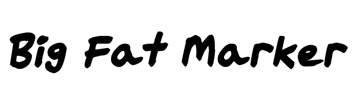 Big Fat Marker  font caratteri gratis