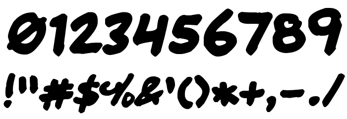 Big Fat Marker Font OTHER CHARS