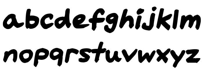 Big Fat Marker Font LOWERCASE