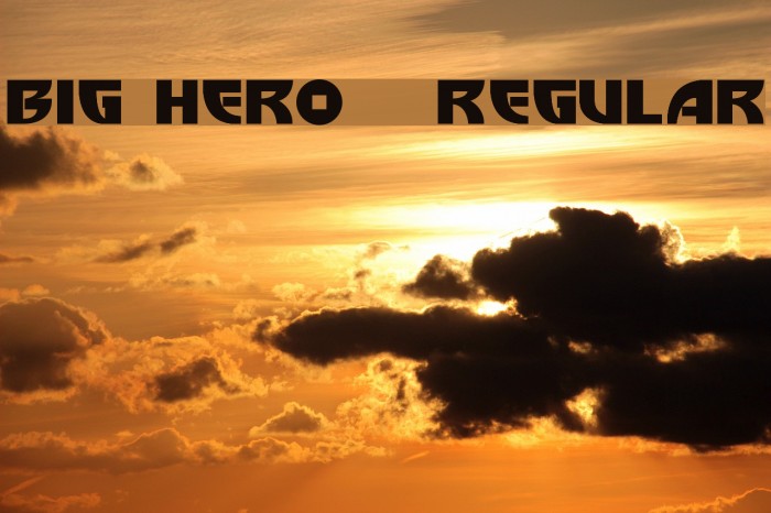 Big Hero 6 Regular Font examples