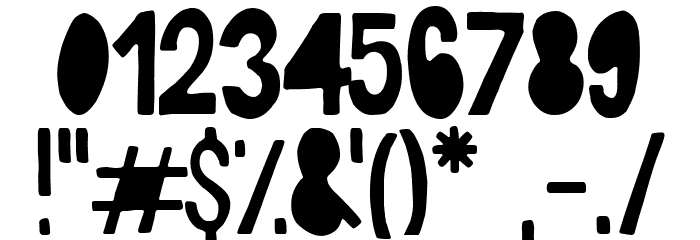 Big Holidays フォント その他の文字