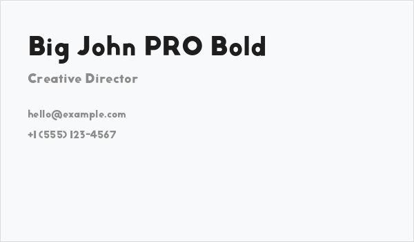 Big John PRO Bold Business Card